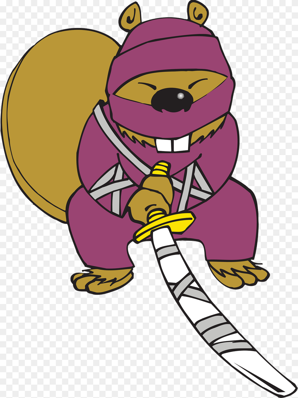 Ninja Clipart, Purple, Cartoon, Animal, Fish Free Png