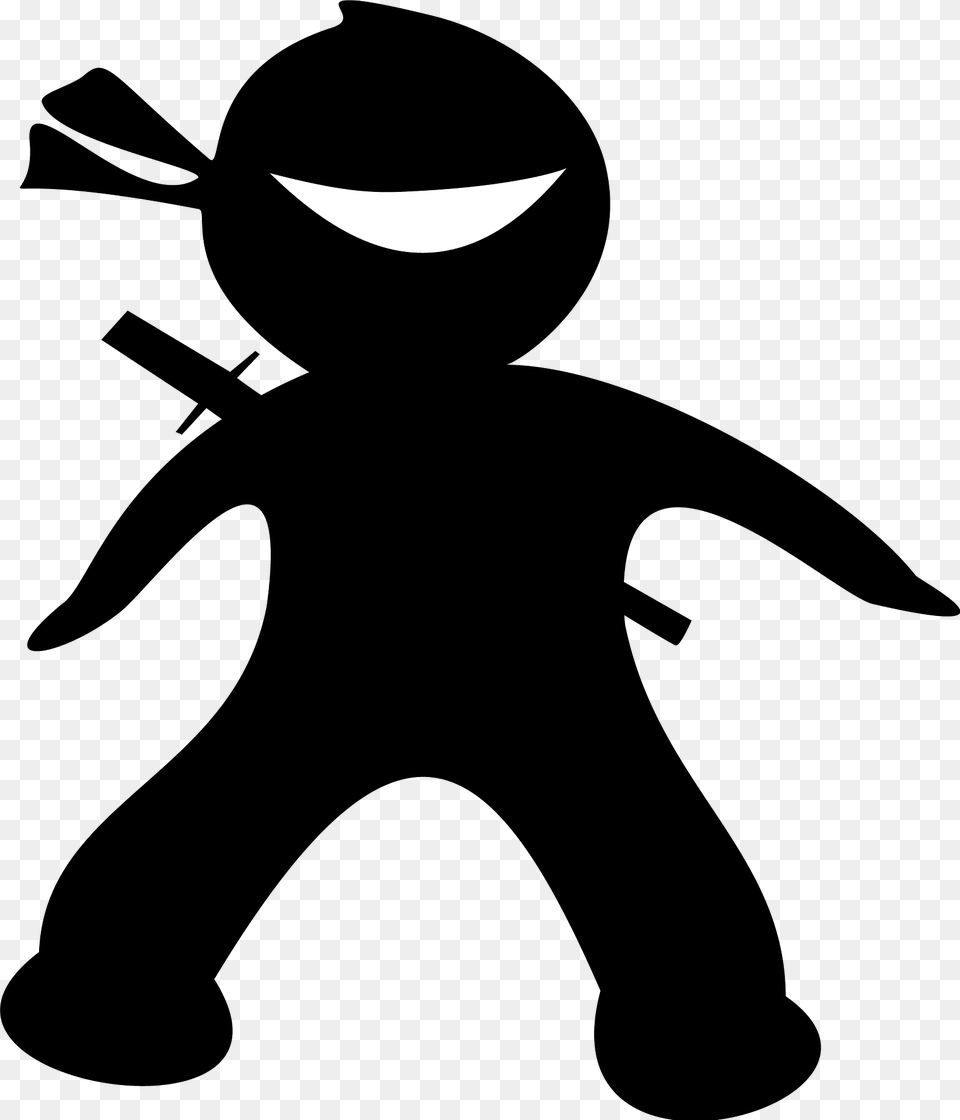 Ninja Clipart, Person, Silhouette, Animal, Fish Png