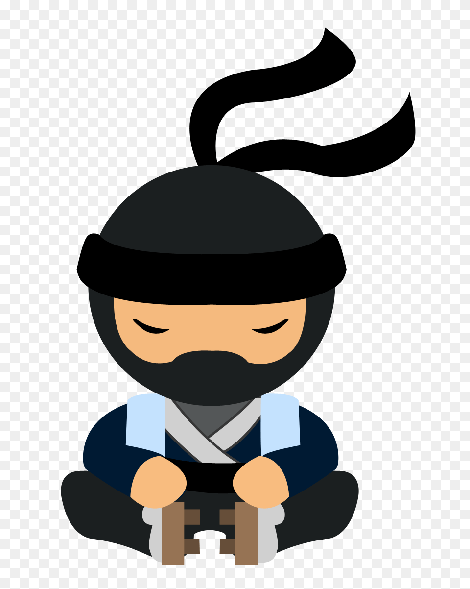 Ninja Clipart Belt, Clothing, Hat, Person, Face Png Image