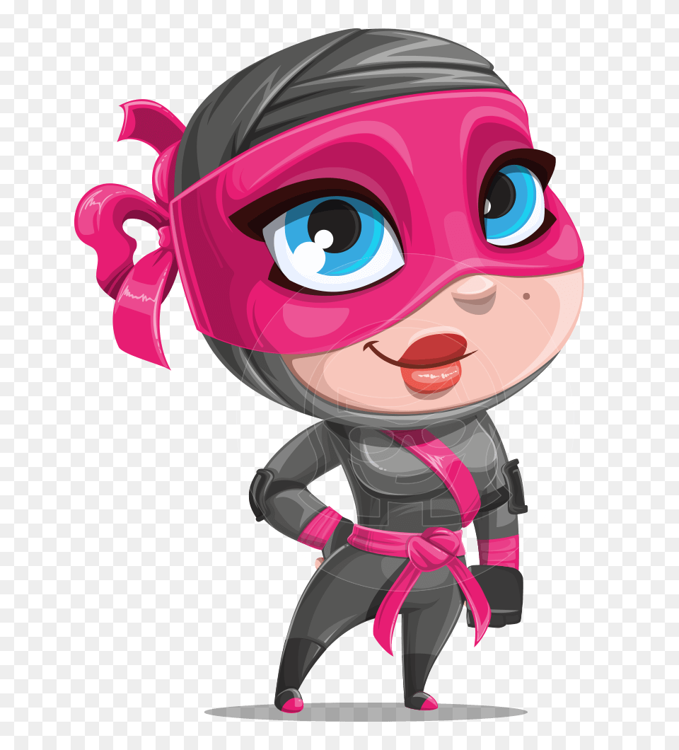 Ninja Clipart Cute Girl, Book, Comics, Publication, Baby Free Png Download