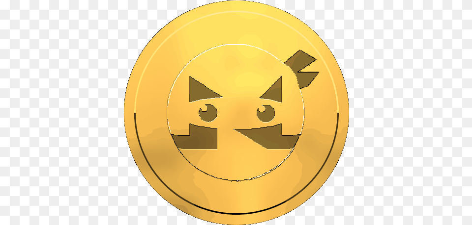 Ninja Coin Bitcoin Gif Ninjacoin Ninja Bitcoin Discover U0026 Share Gifs Happy, Gold, Face, Head, Person Png