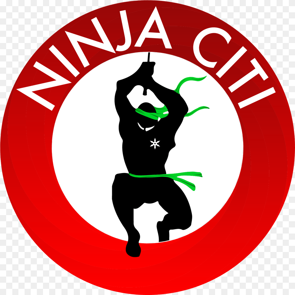 Ninja Course Park Near Me Citi Adventure Circle, Logo, Person, Symbol Free Png