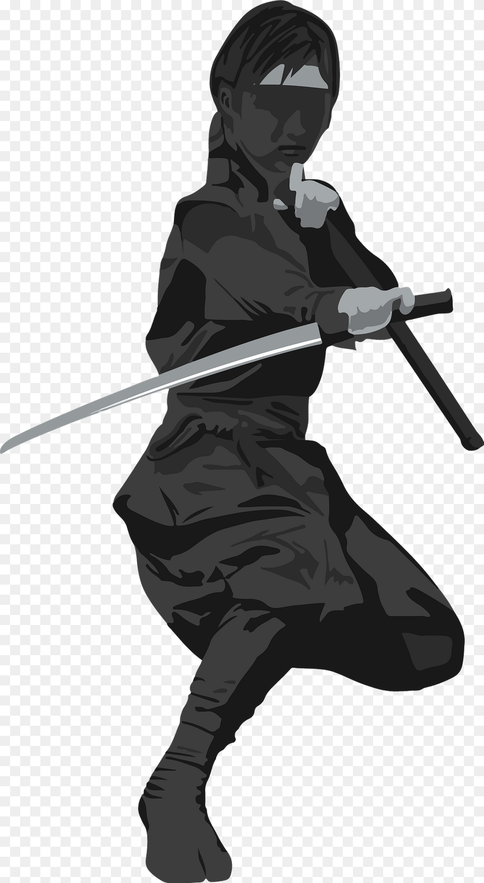 Ninja Girl Clipart, Person, Face, Head, Blade Free Png
