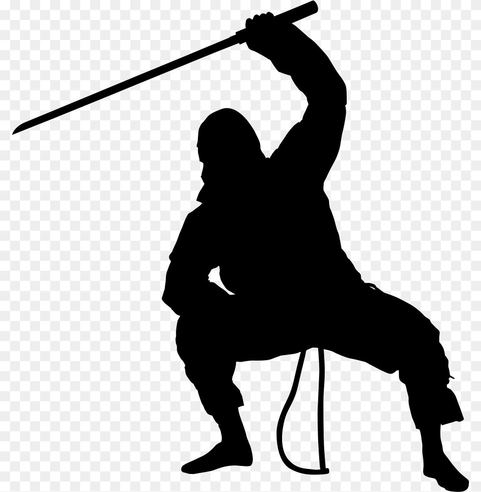 Ninja Icon Download, Silhouette, Person, Adult, Male Free Png