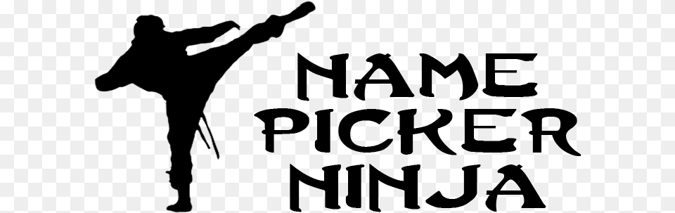 Ninja Logo Name Picker Ninja, Martial Arts, Person, Sport, Karate Free Png Download