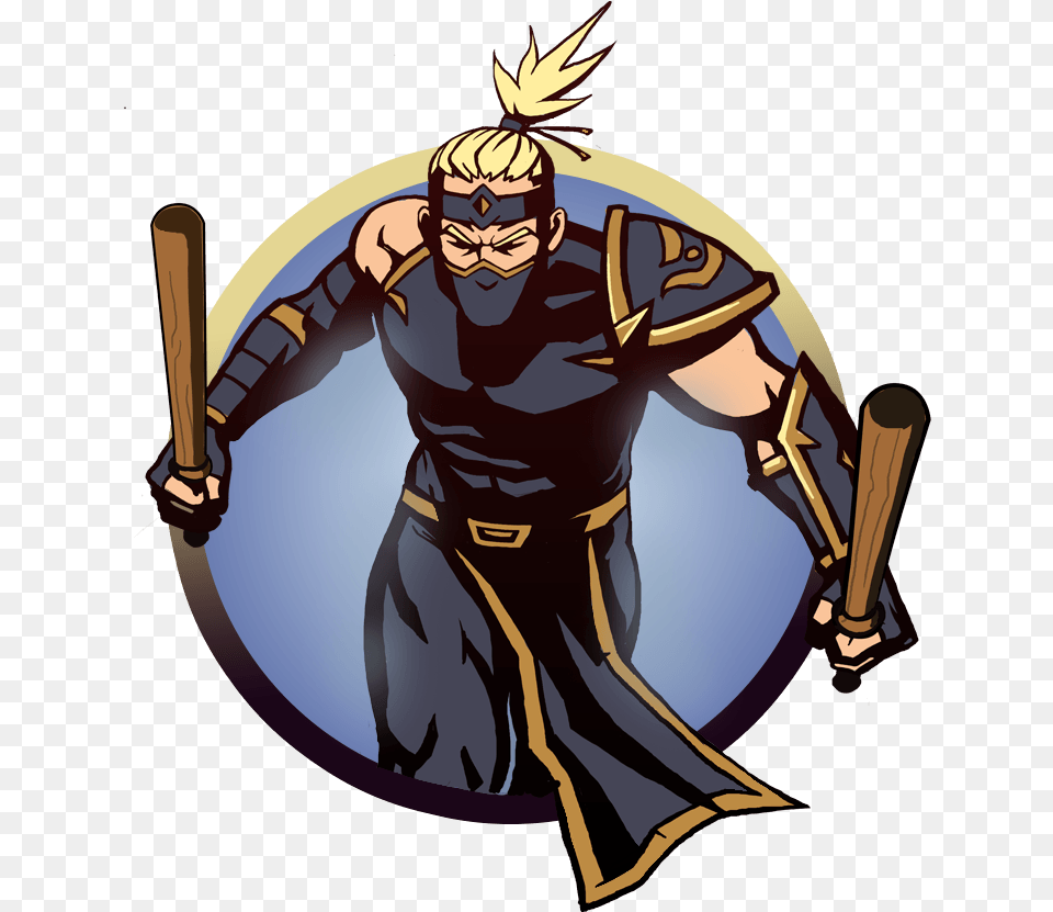 Ninja Man Batons Shadow Fight 2 Villains, Adult, Male, Person, Face Free Transparent Png