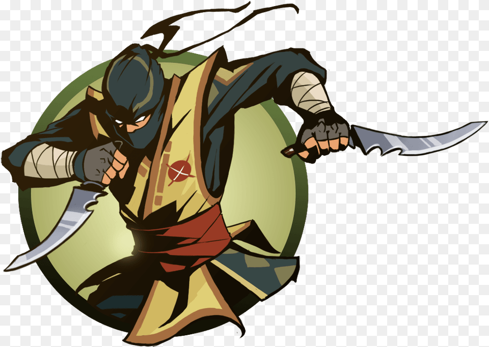 Ninja Man Knives Nindzya Shadow Fight, Person, Sword, Weapon, Face Free Png