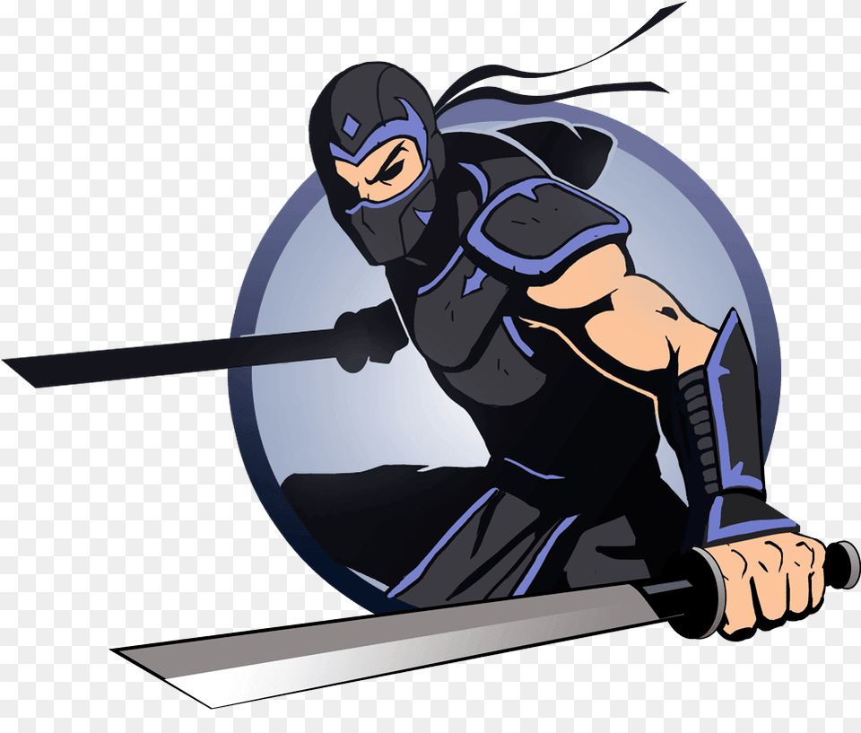 Ninja Man Swords Shadow Fight, Person, Adult, Male, Face Free Transparent Png