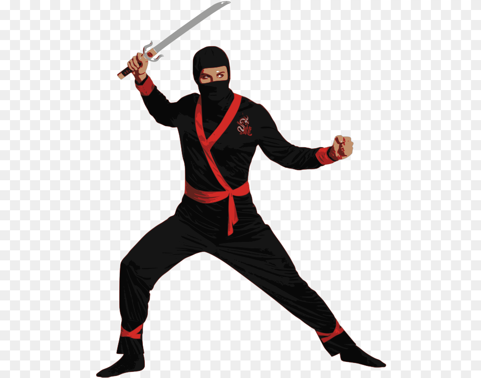 Ninja Ninja Halloween Costume Men, Person, Adult, Male, Man Png