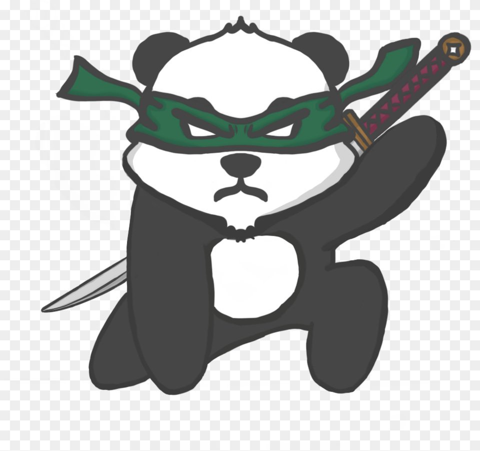 Ninja Panda Cartoon, Blade, Dagger, Knife, Weapon Free Png