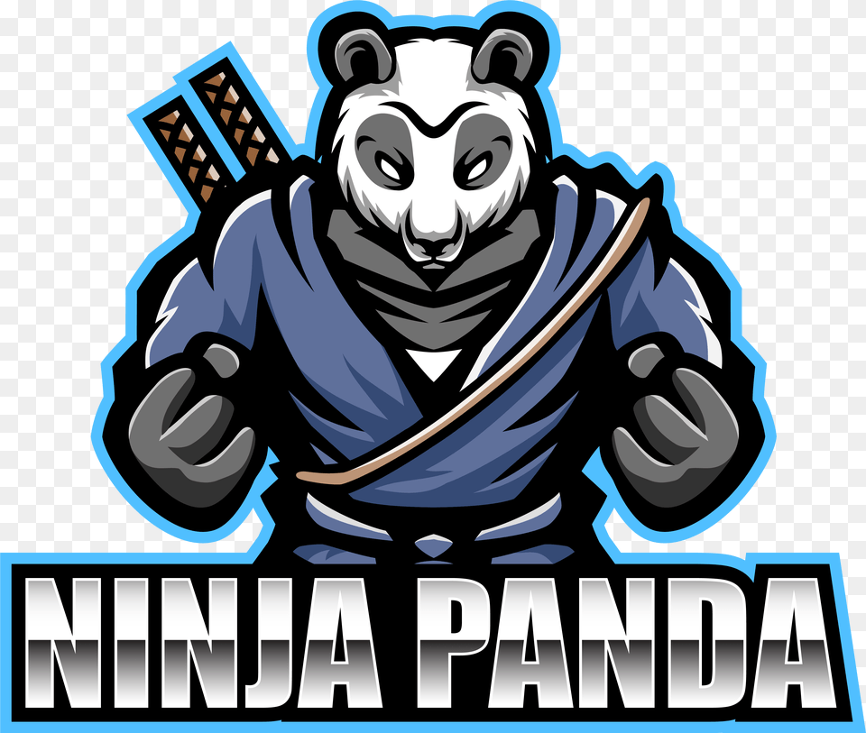 Ninja Panda Esport Mascot Logo By Visink Thehungryjpegcom Ninja Panda Gaming Logo, Face, Head, Person, Adult Free Png