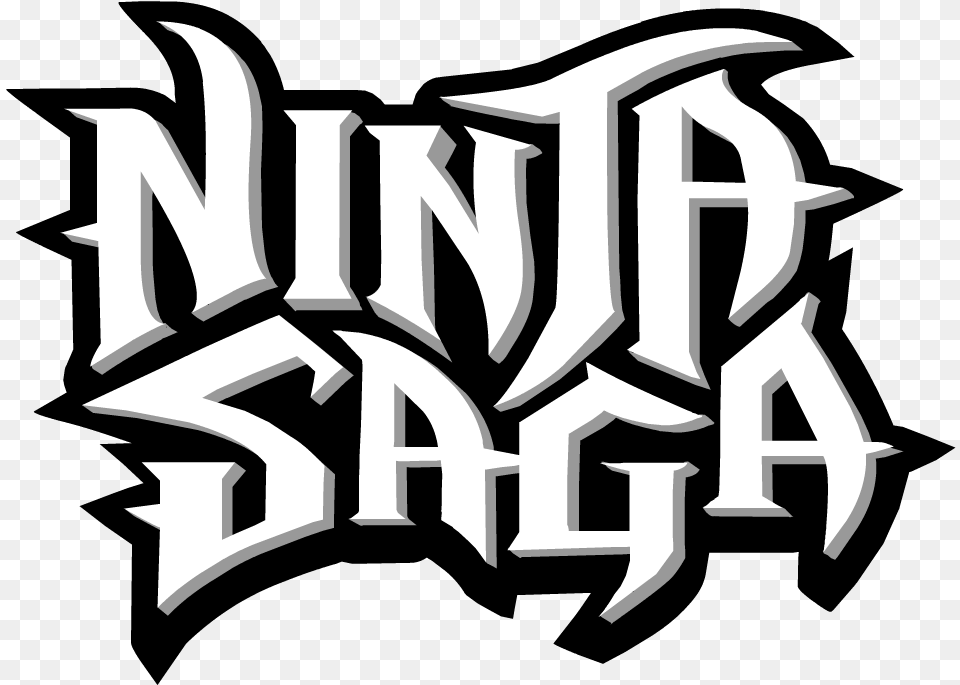 Ninja Saga Logo Symbol Hack All Ninja Saga, Calligraphy, Handwriting, Text, Stencil Png Image