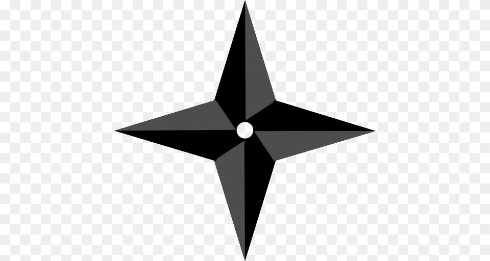 Ninja Samur Shuriken Star Icon, Star Symbol, Symbol, Cross Free Png Download