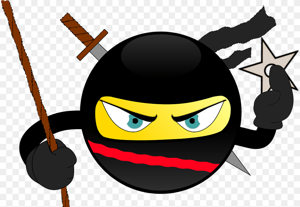 Ninja Smiley Japan Image On Pixabay Ninja Smiley, Person, Face, Head Png