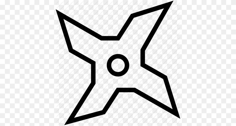 Ninja Star Throwing Weapon Icon, Star Symbol, Symbol Free Transparent Png