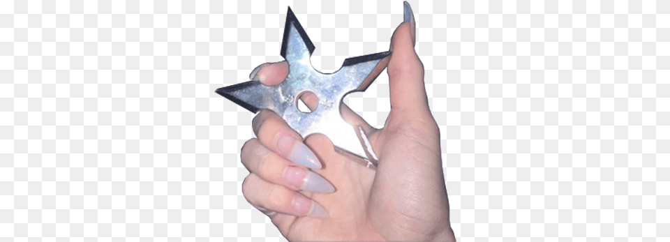 Ninja Star Tumblr Grunge Aesthetic Knives, Aluminium, Body Part, Finger, Hand Free Png