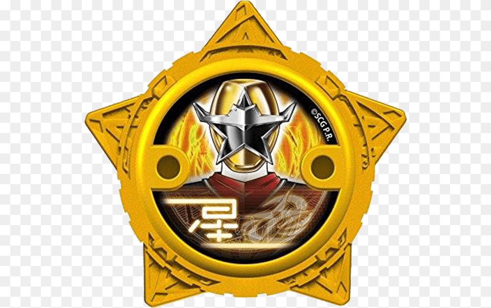 Ninja Steel Gold Power Star Power Rangers Ninja Steel Stars, Badge, Logo, Symbol, Wristwatch Free Png