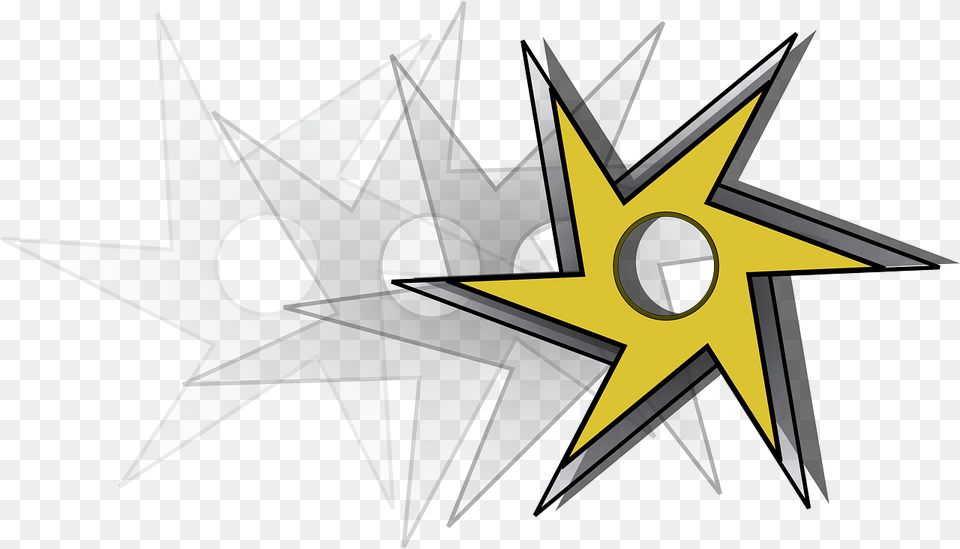 Ninja Throwing A Star Gif, Symbol, Star Symbol Png Image