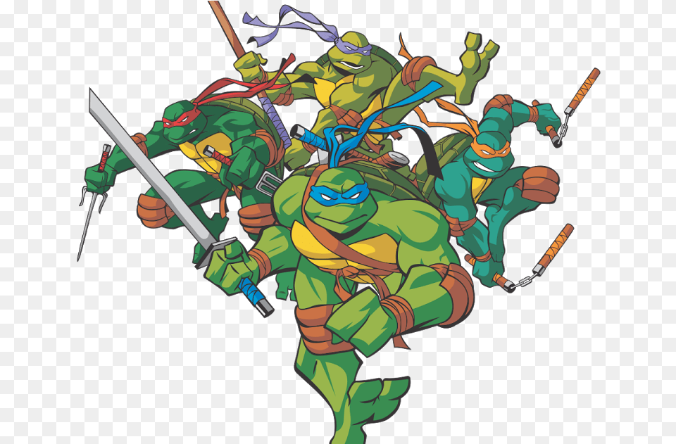 Ninja Turtle Cartoon 90s, Book, Comics, Publication, Art Free Png Download