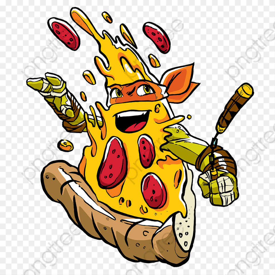 Ninja Turtle Pizza Clip Art, Baby, Person, Animal, Bee Png Image