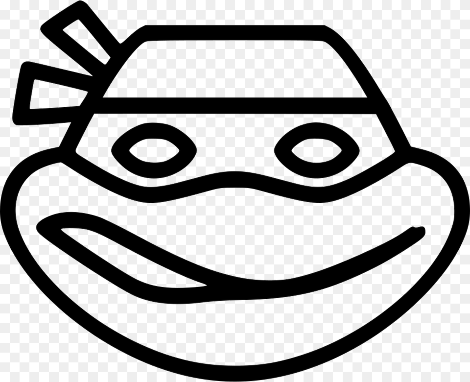 Ninja Turtle Raphaelo Humanoid Icon, Stencil, Clothing, Hat, Ammunition Png Image
