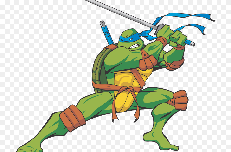Ninja Turtles Leonardo Ninja Turtle Art, Baby, Person, Sword, Weapon Free Transparent Png