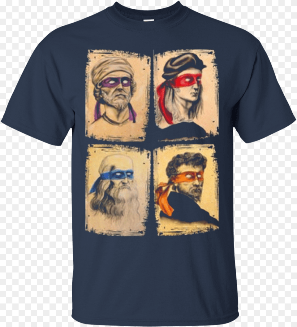 Ninja Turtles T Shirt Painters, Clothing, T-shirt, Adult, Person Png Image