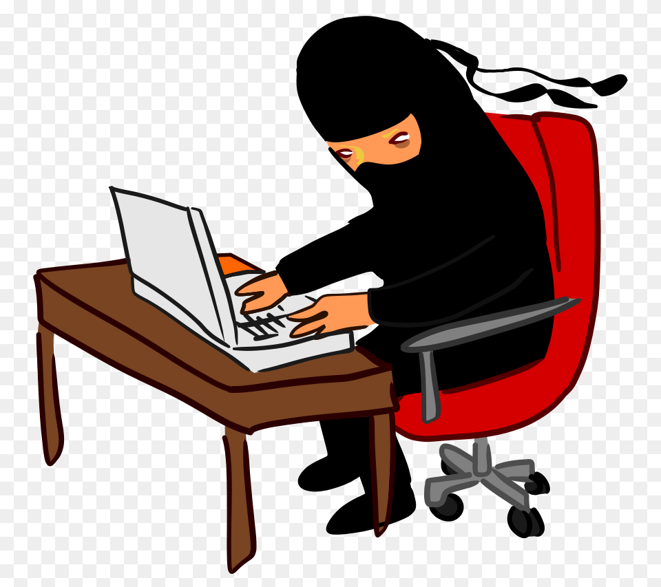 Ninja Working, Computer, Electronics, Laptop, Pc Free Png