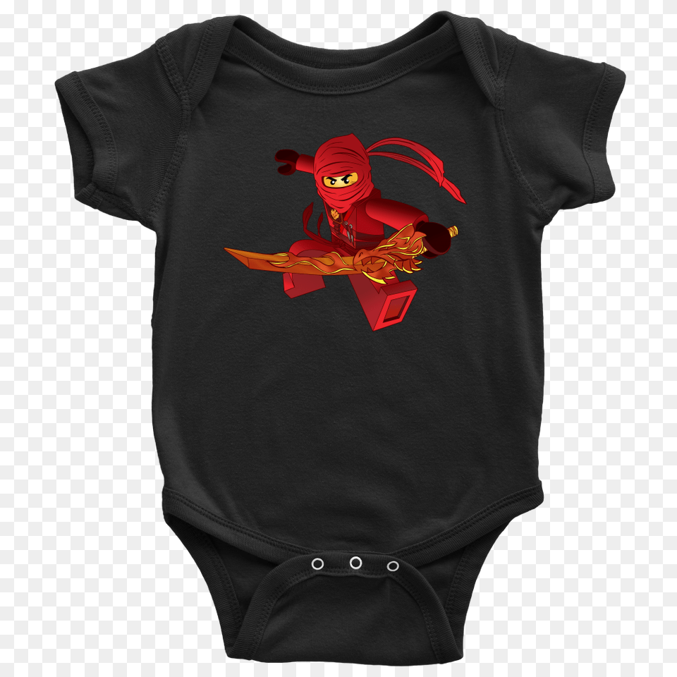 Ninjago Kai Inspired Baby Onesie Perfectly Printed Parties, Applique, T-shirt, Pattern, Clothing Png Image