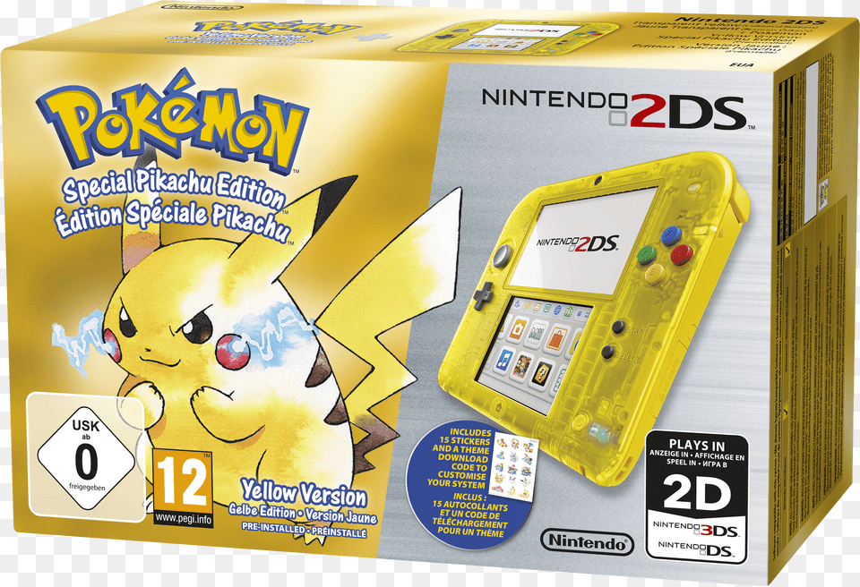 Nintendo 2ds Transparent Yellow Pokmon Yellow Free Png