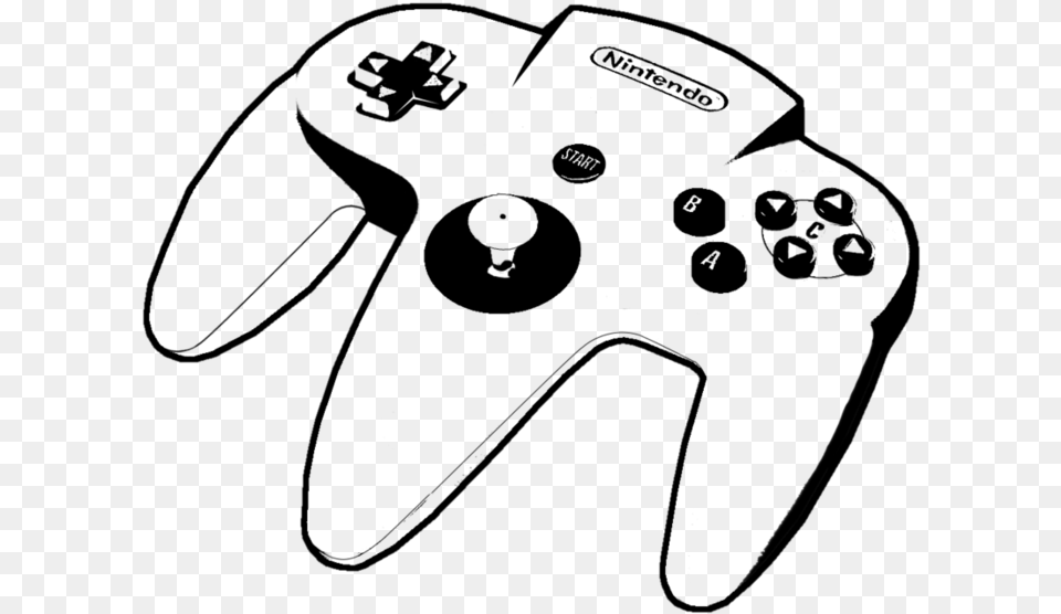 Nintendo 64 Controller Super Nintendo Entertainment Nintendo 64 Controller Outlines, Gray Free Png Download