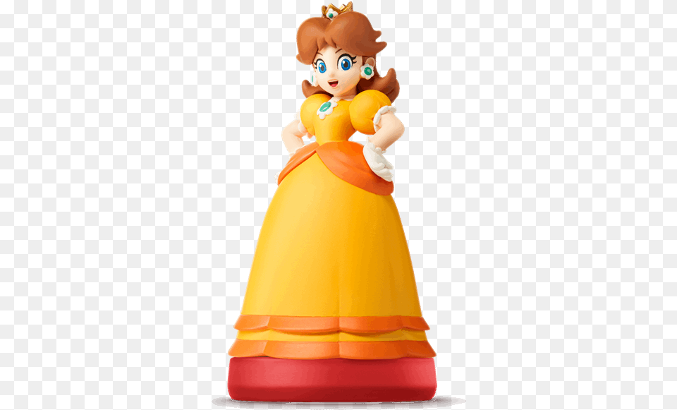Nintendo Amiibo Mario Party Star Rush Daisy Character Figure Preowned Daisy Super Mario, Clothing, Dress, Baby, Person Png Image