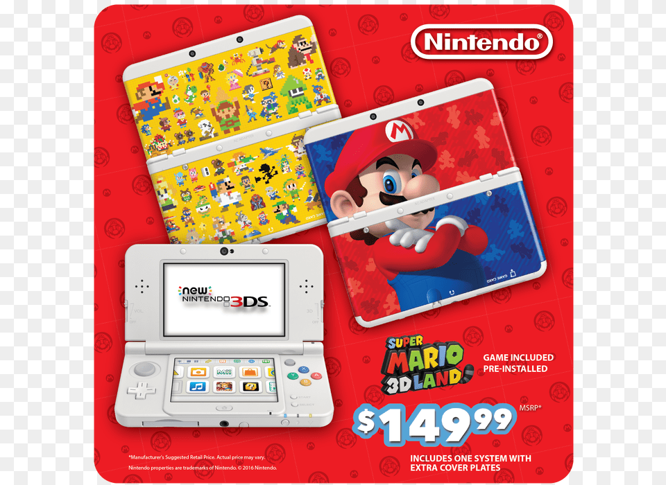 Nintendo Announces New 3ds Bundle Adds Eight Titles Super Mario 3d Land Edition New Nintendo, Baby, Person, Electronics, Mobile Phone Free Png