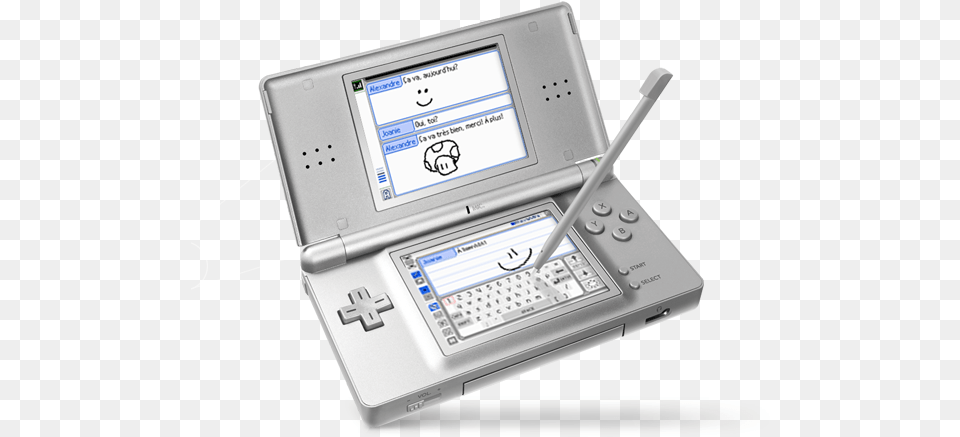 Nintendo Ds Pictochat Silver Ds Lite Full Size Nintendo Ds Rose Gold, Computer, Electronics, Laptop, Pc Png