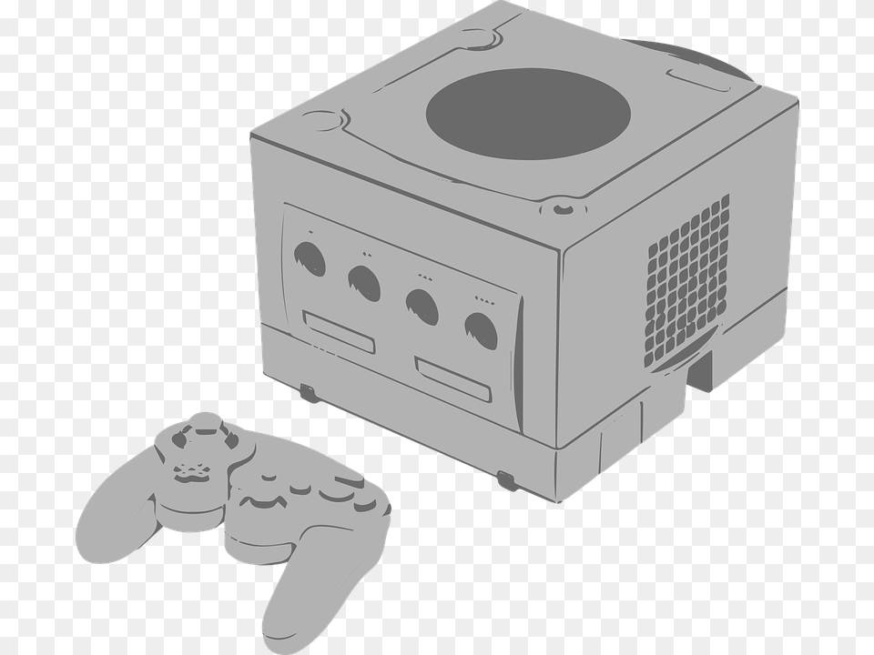 Nintendo Gamecube Gamecube Nintendo Console Retro Gamecube Console Vector, Electronics, Face, Head, Person Free Png Download