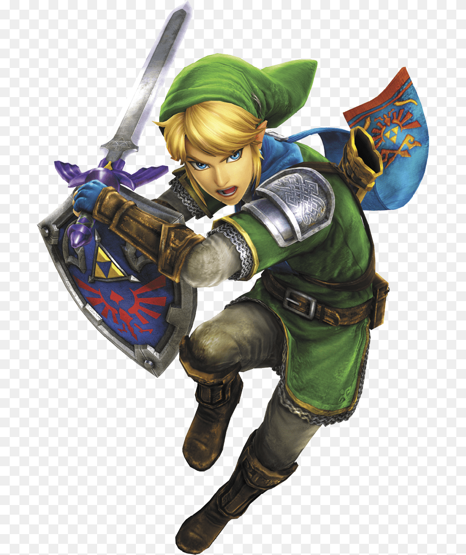 Nintendo Logo Link With Master Sword, Clothing, Costume, Person, Boy Free Png Download