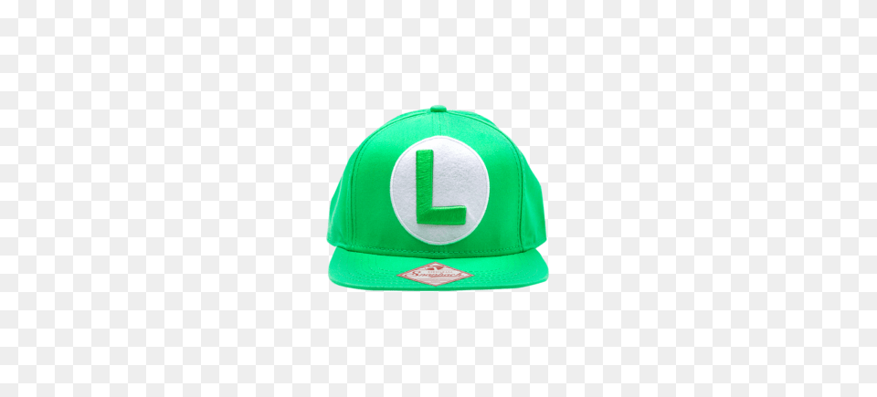 Nintendo Luigi Green Snapback, Baseball Cap, Cap, Clothing, Hat Png Image