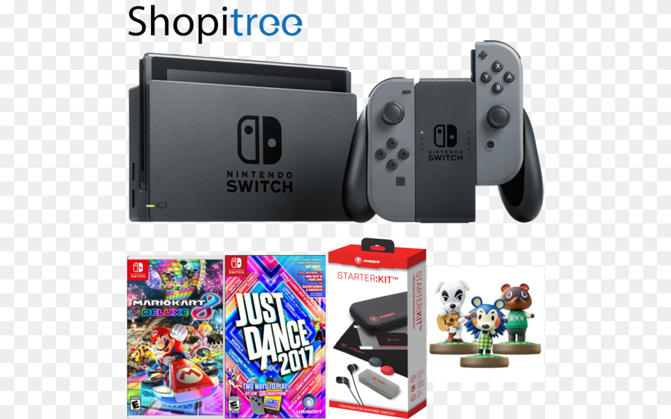 Nintendo Switch Console With Just Dance 17 Mario Kart, Electronics, Mobile Phone, Phone, Person Free Transparent Png