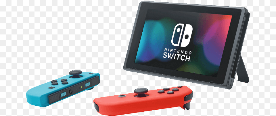 Nintendo Switch Neon Rotneon Blau Nintendo Switch 2 Player, Electronics, Computer, Tablet Computer, Remote Control Free Transparent Png
