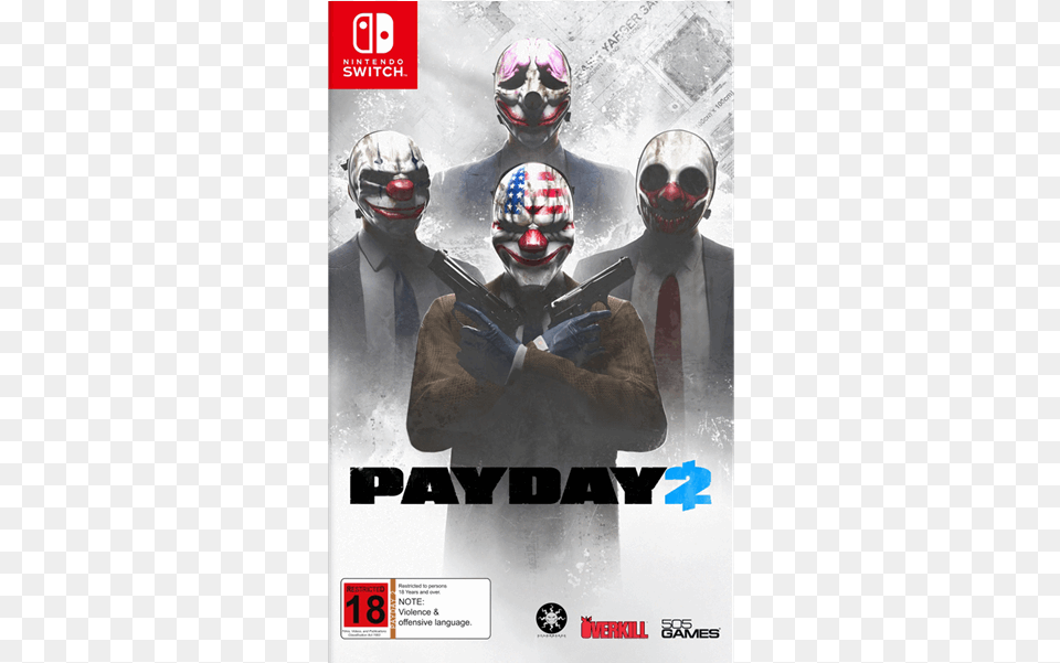 Nintendo Switch Payday, Advertisement, Poster, Helmet, Adult Free Png Download