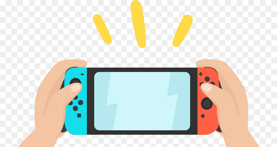 Nintendo Switch Pic Hand Holding Portable Game Console Vector, Electronics, Mobile Phone, Phone, Computer Png