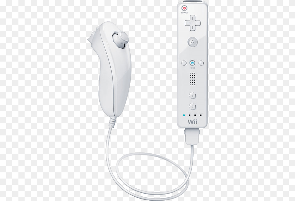 Nintendo Wii Controller Amp Nunchuck Official Nunchuk Controller Pad Wii Amp Wii U, Electronics, Appliance, Blow Dryer, Device Free Transparent Png