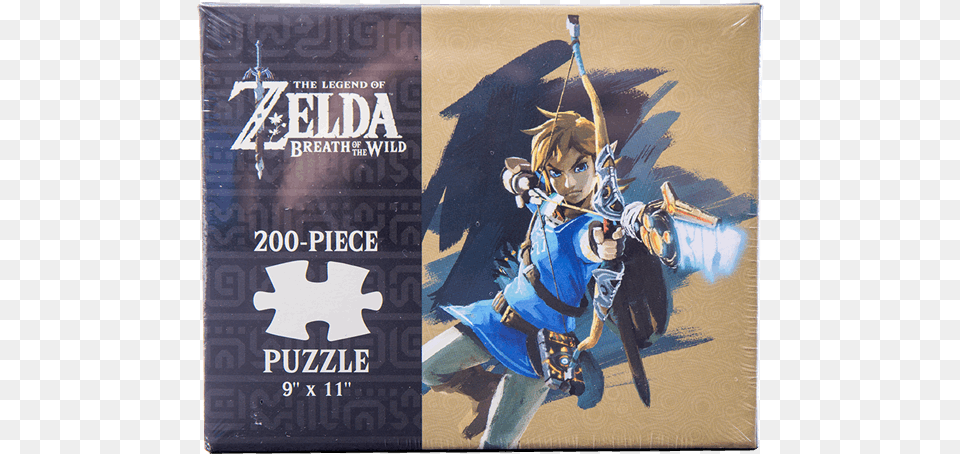 Nintendo Zelda Breath Of The Wild 200 Piece Puzzle Minecraft Breath Of The Wild Link Skin, Book, Publication, Advertisement, Poster Free Transparent Png