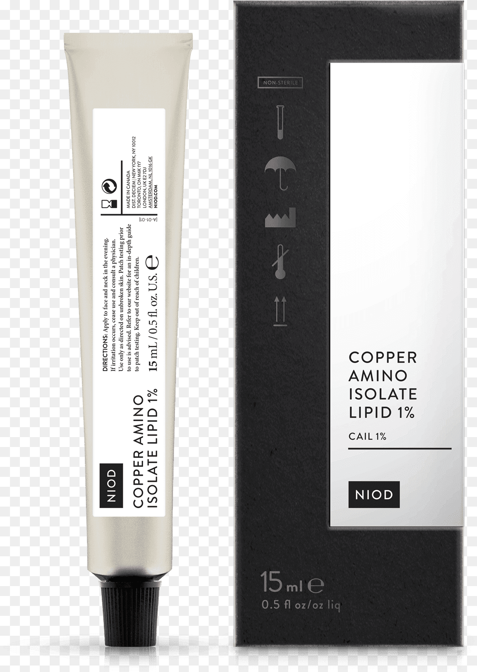 Niod Copper Amino Isolate Lipid, Bottle, Aftershave, Toothpaste Png