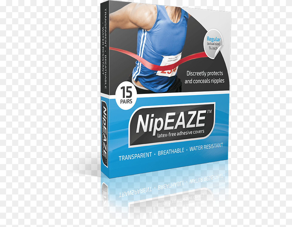 Nipeaze Original Sport Nip Cover Nipple Covers For Runners, Advertisement, Poster, Adult, Male Free Png