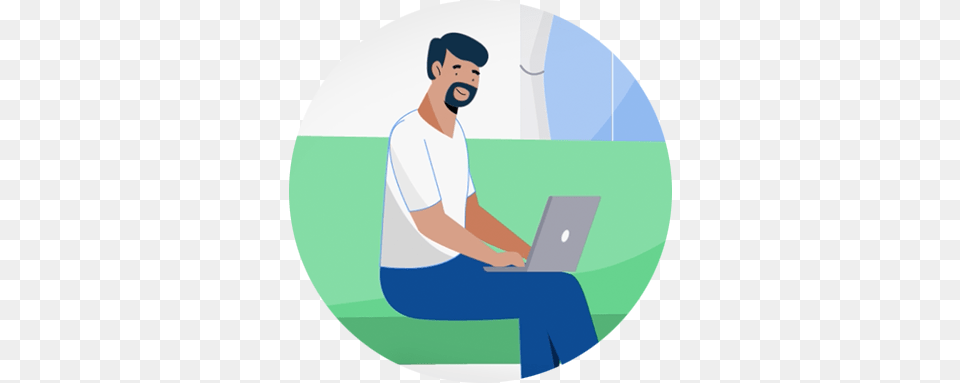 Nirvana, Sitting, Person, Pc, Laptop Free Png