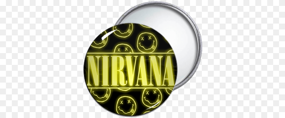Nirvana Logo Pocket Mirror Nirvana Rock Band Customized Rectangle Mouse Pad, Symbol, Text, Green Free Png
