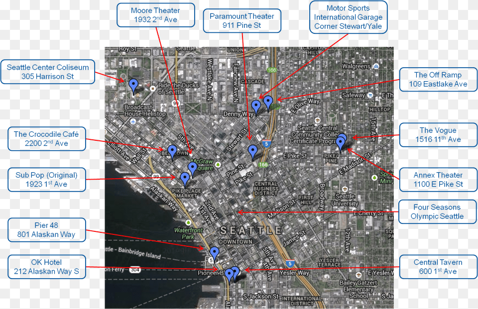 Nirvana Seattle Tour Nirvana Concert Seattle, Neighborhood, City, Urban, Chart Png