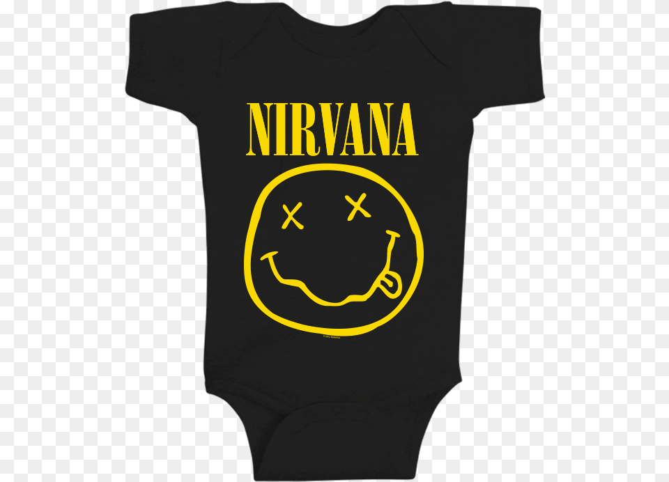 Nirvanaclass Nirvana Smiley, Clothing, T-shirt, Shirt, Logo Free Png