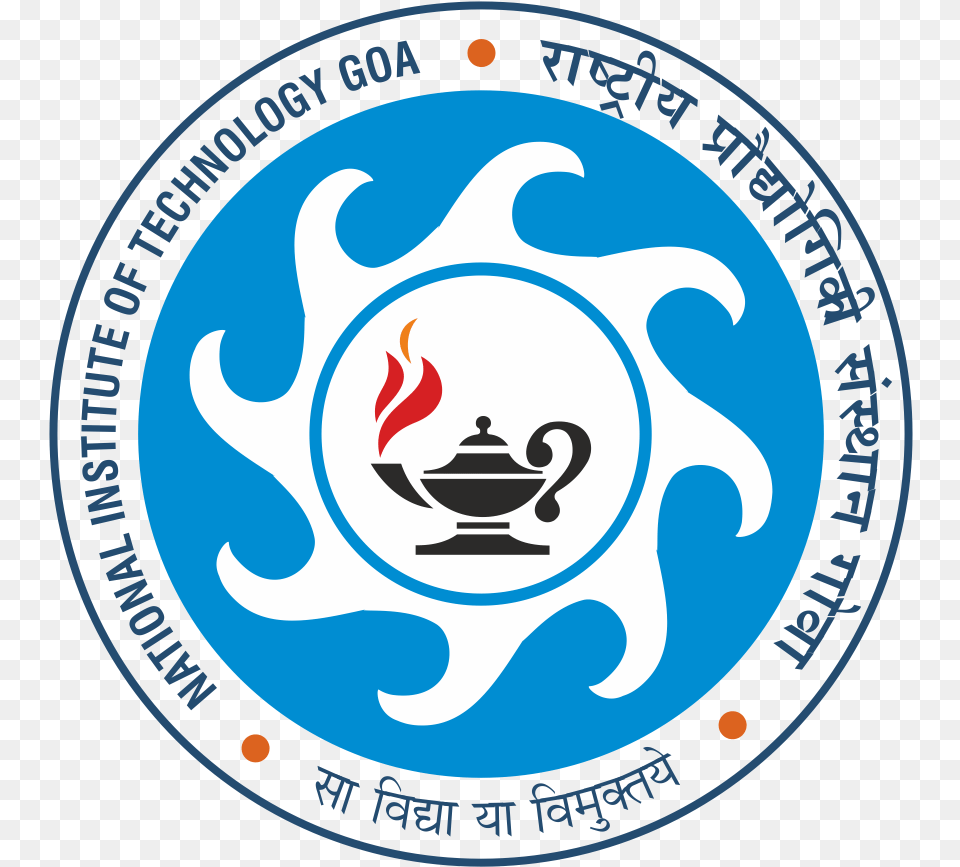 Nit Goa Logo Oil Lamp Clip Art, Emblem, Symbol, Pottery Free Png